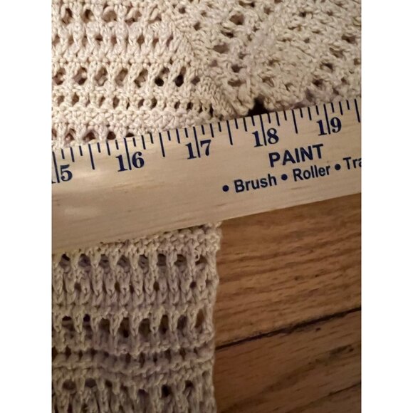 Nine West women's Ivory 3/4 sleeve knitted longer cardigan sweater size Large - Picture 6 of 7